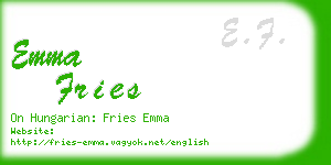 emma fries business card